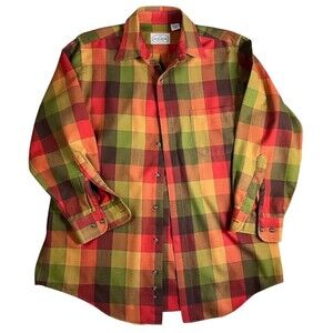 Jacob Miller Shirtmaker Men's Wool Blend Long Sleeve Button Shirt  Size M  Plaid